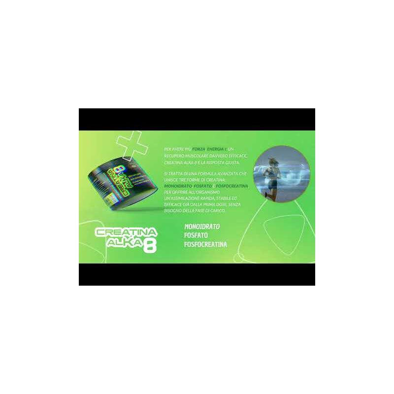 CREATINA ALKA 8 - Integratore con Creatina per performance e recupero muscolare