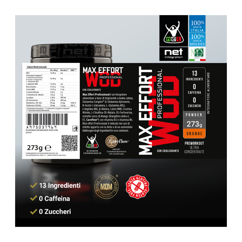 MAX EFFORT PROFESSIONAL WOD - Stimolatore Ossido Nitrico